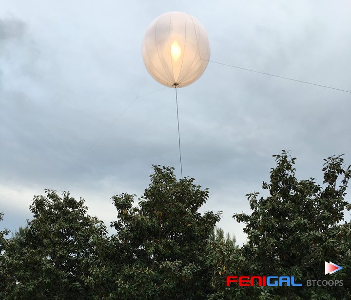 LED Ellipse Film Lighting Balloon 1200W Inflatable Suspension Balloon for Television and Film Lighting