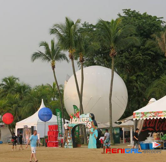 LED DMX512 Inflatable MUSE event lighting balloon For Hanging Use