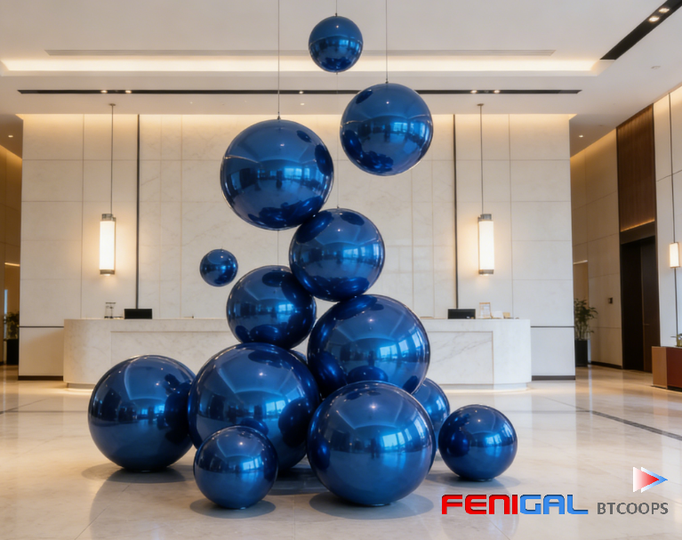 Blue Inflatable Mirror Ball – 3m for Music Festivals & Brand Activations